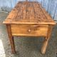 Antique Rustic Solid Cherry Farmhouse Table with 3 Drawers and 1 Pull Out