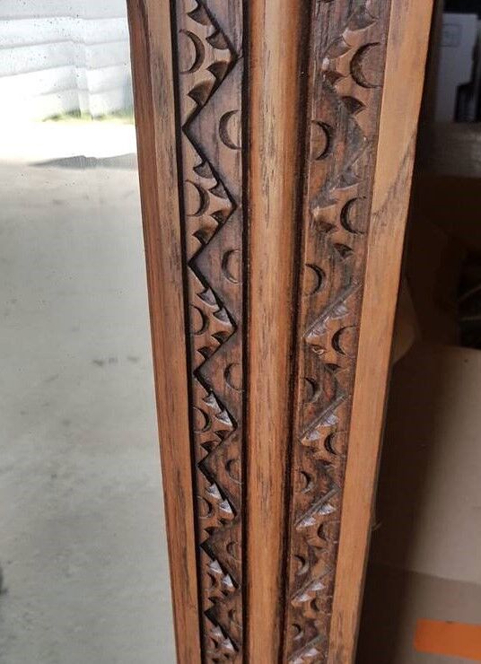 Mirror in carved wood 128x91cm