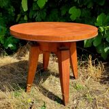 Scandinavian-style round wooden table