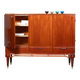 Buffet scandinave design années 50 en teck cabinet Japandi