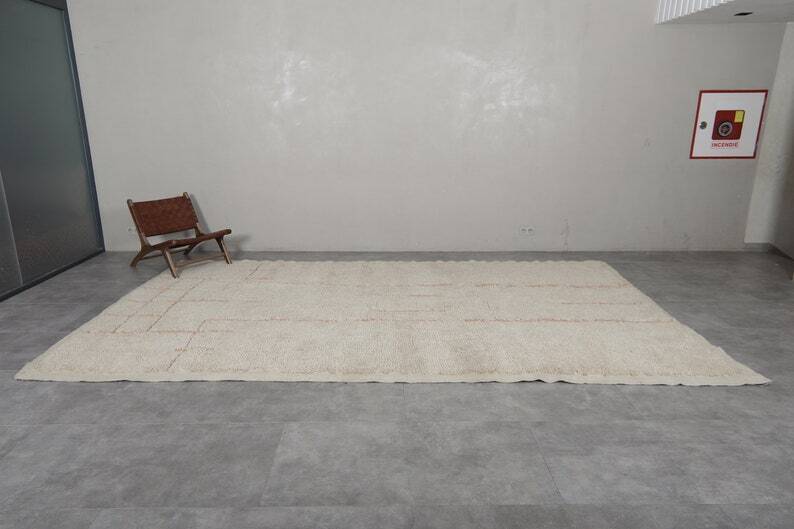 Moroccan ivory rug - Plain cream rug 150/250cm