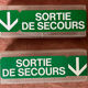 Set of 2 blocks emergency exit 90s