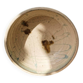 Hollow stoneware dish, signed Yves Loiselet