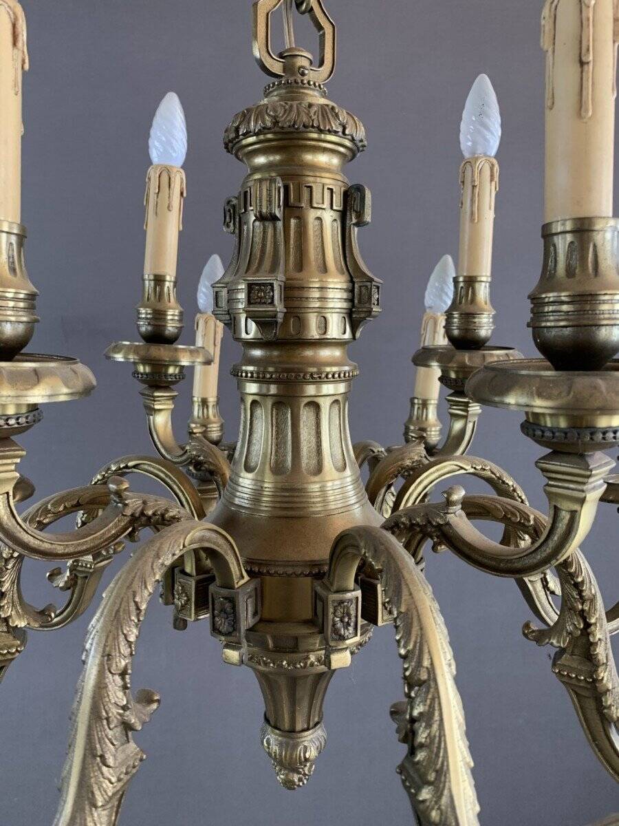 Bronze Chandelier Early 20th Century
