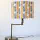 Recycled vintage lamp — with a swivel arm, fluted floral shade