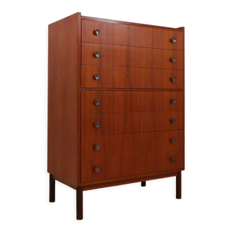 Mid century 7 chest of drawers in teak 1950s