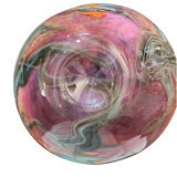 Soliflore vase in blown glass with gold inclusion