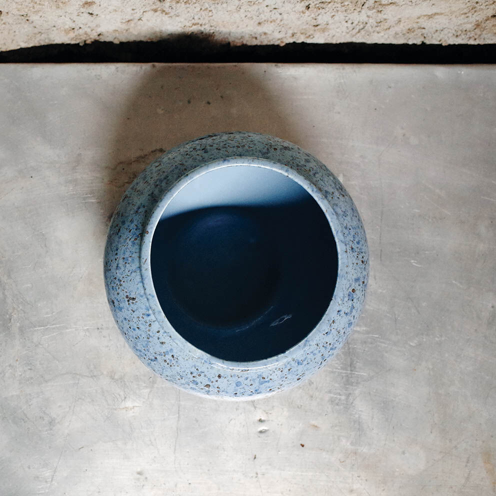 Speckled ceramic vase