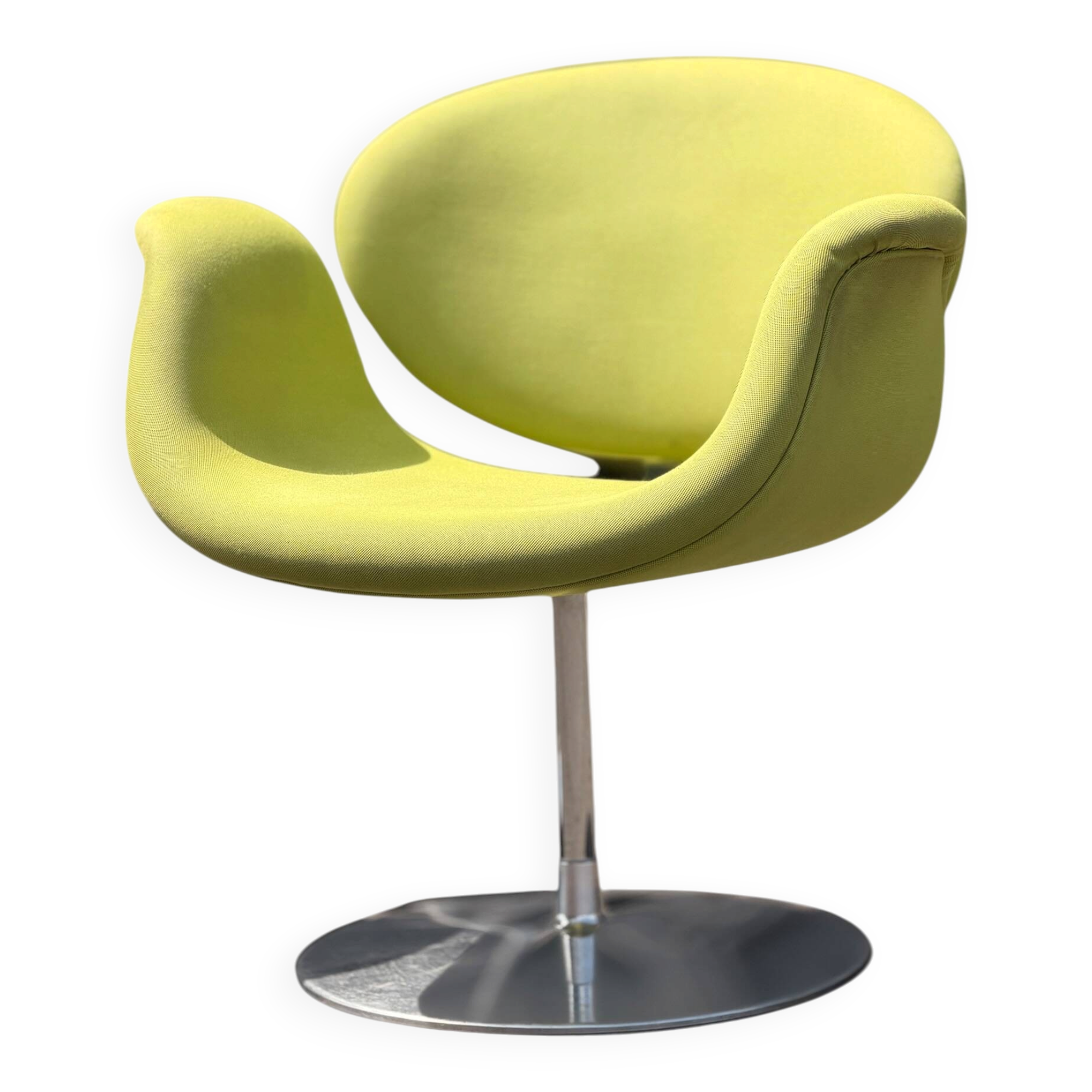 Fauteuil Little Tulip Pierre Paulin Artifort en tissu vert