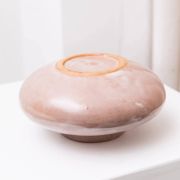 Gudrun Schenk Studio Ceramic Vase in beige-pink glaze - German Mid-Century Flower Vase, 1950s