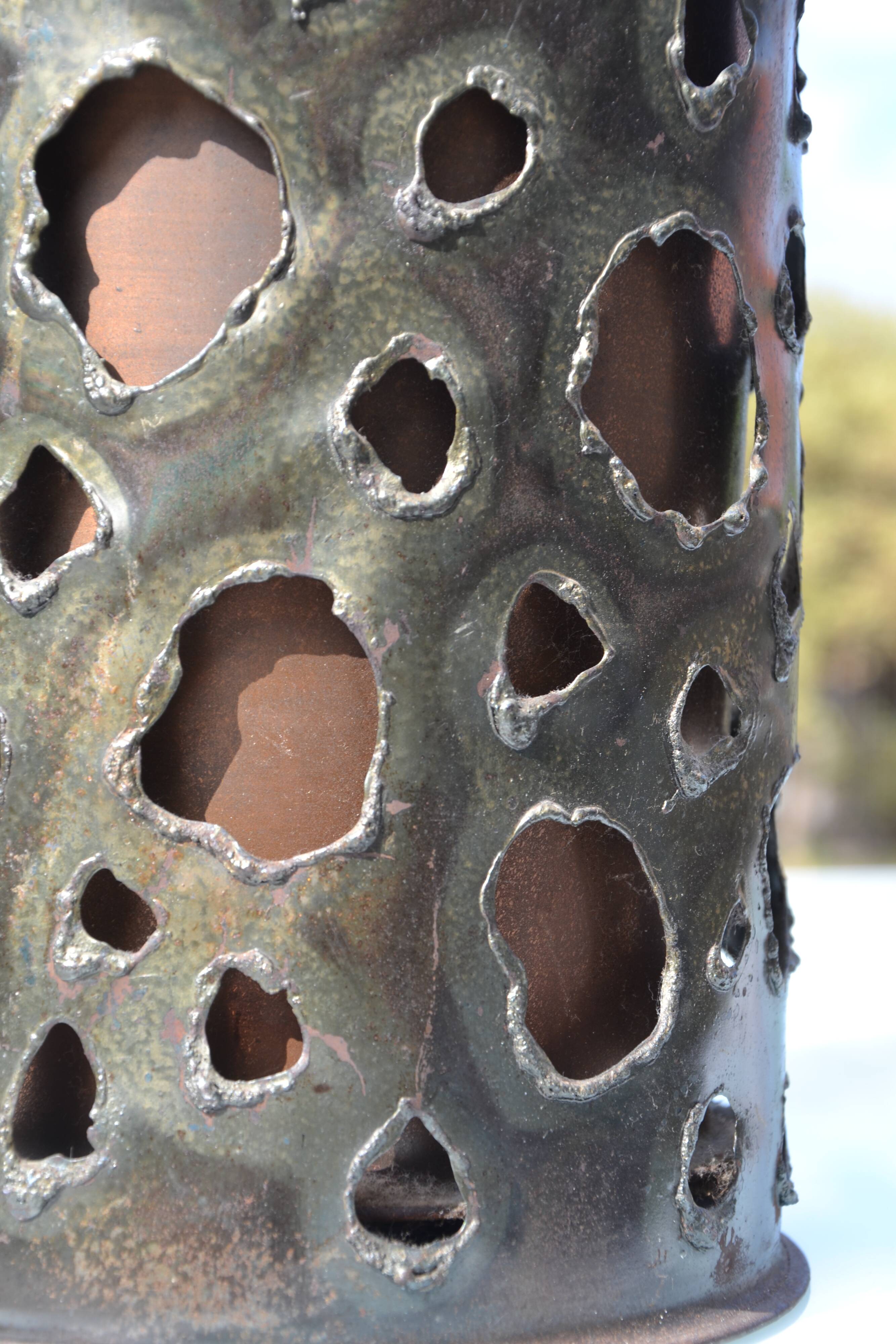 Vintage umbrella stand Sara Italy "copper blade"
