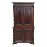 Buffet with 2 bodies Louis XIII in walnut, 19th century.