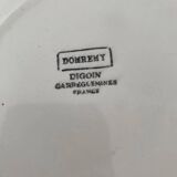 4 flat plates stamped Digoin Sarreguemines, Domremy model