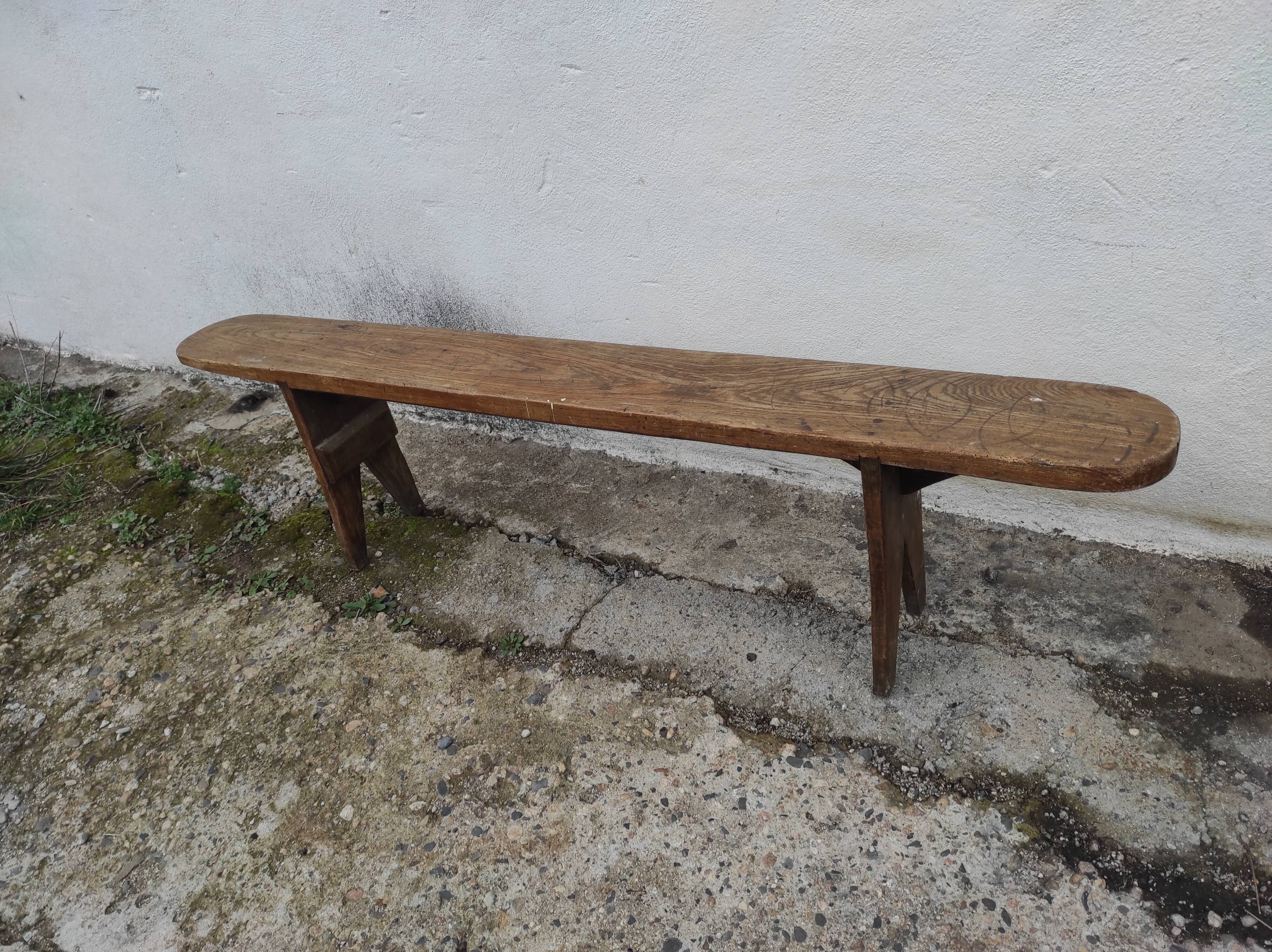 Old oak farmhouse bench