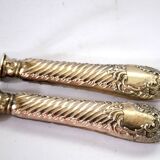 Rococo service cutlery in SILVER Minerve Armand Frenais 1900 Serving knife and fork