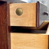 Entrance table made of stained beech wood, large space and two drawers
