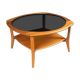 Retro Teak 1960s Jentique Teak & Glass Coffee Table