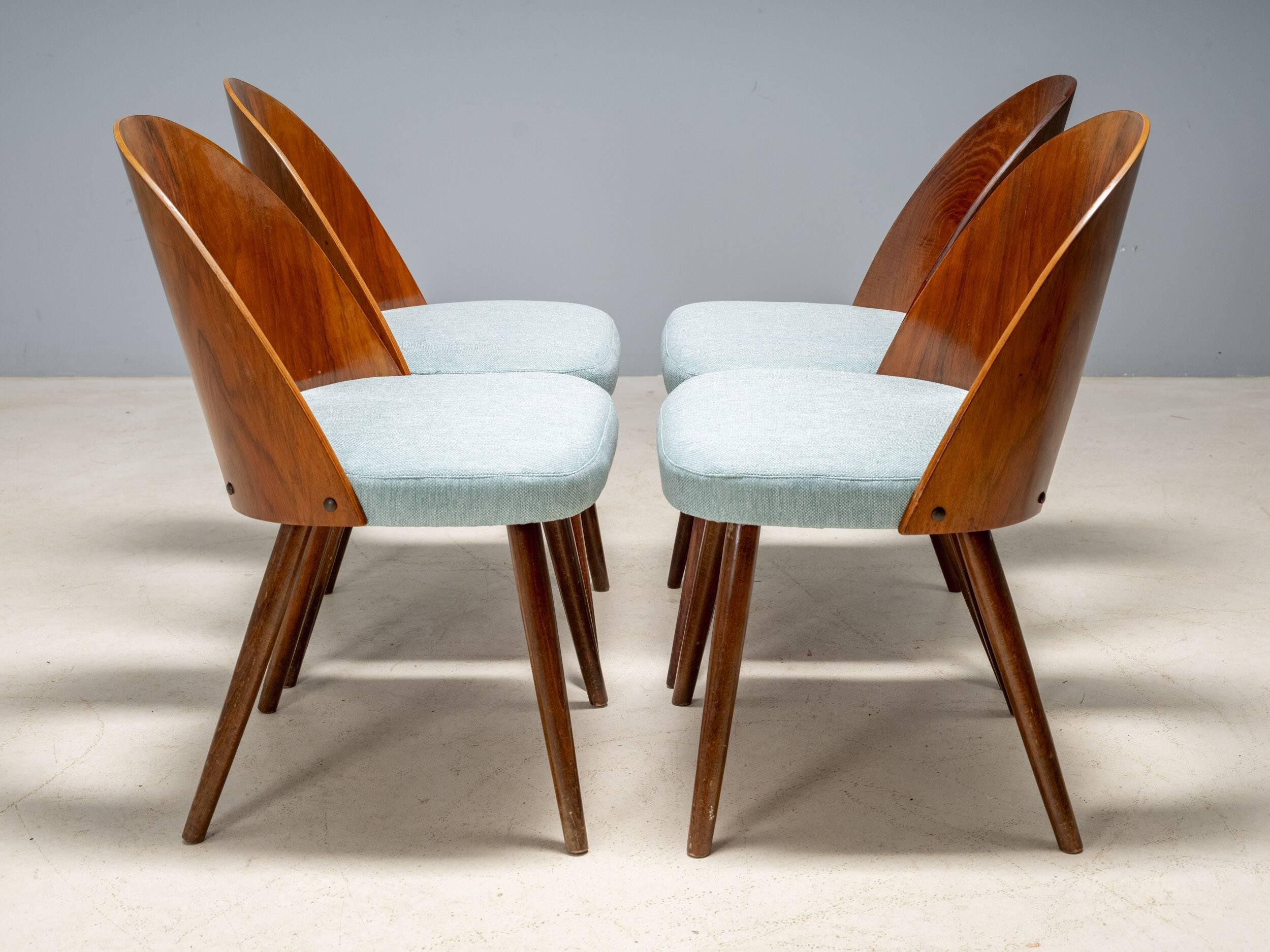 Antonín Šuman chairs set, Tatra Nábytok, Czechoslovak design 1960s