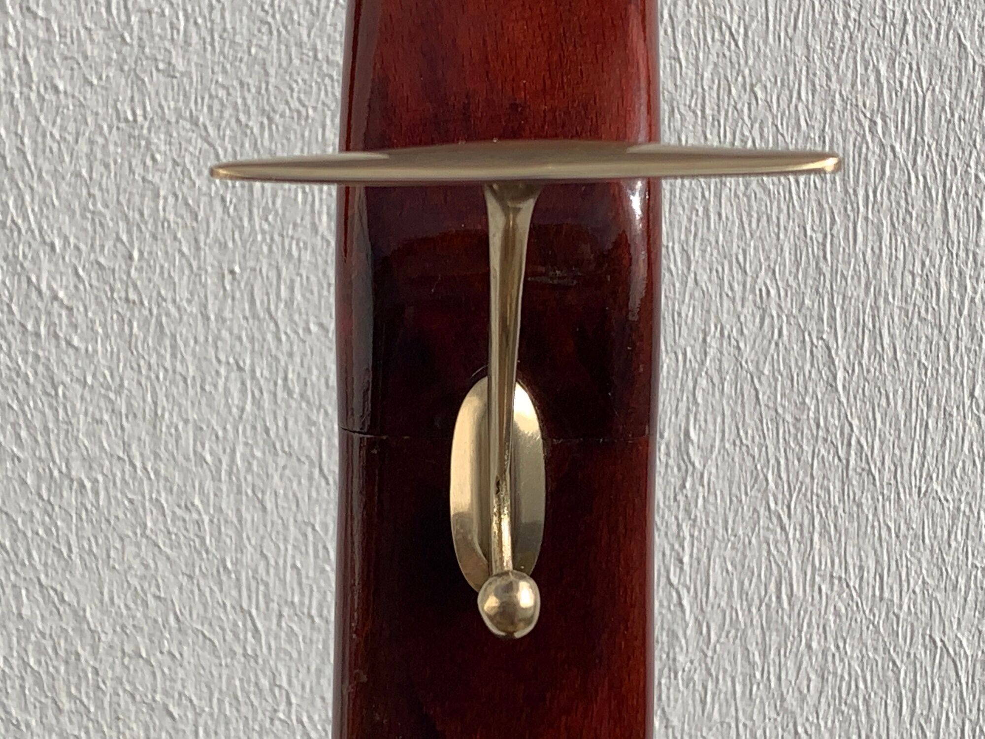 Night jack, anthropomorphic, brass mahogany, Ico Parisi, Fratelli Reguitti, 1950