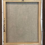 Serge reggiani, acrylic on canvas "maternity" signed (1922 - 2004)