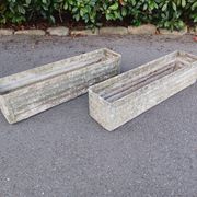 Pair of planters, eternit fiber cement concrete, 50's