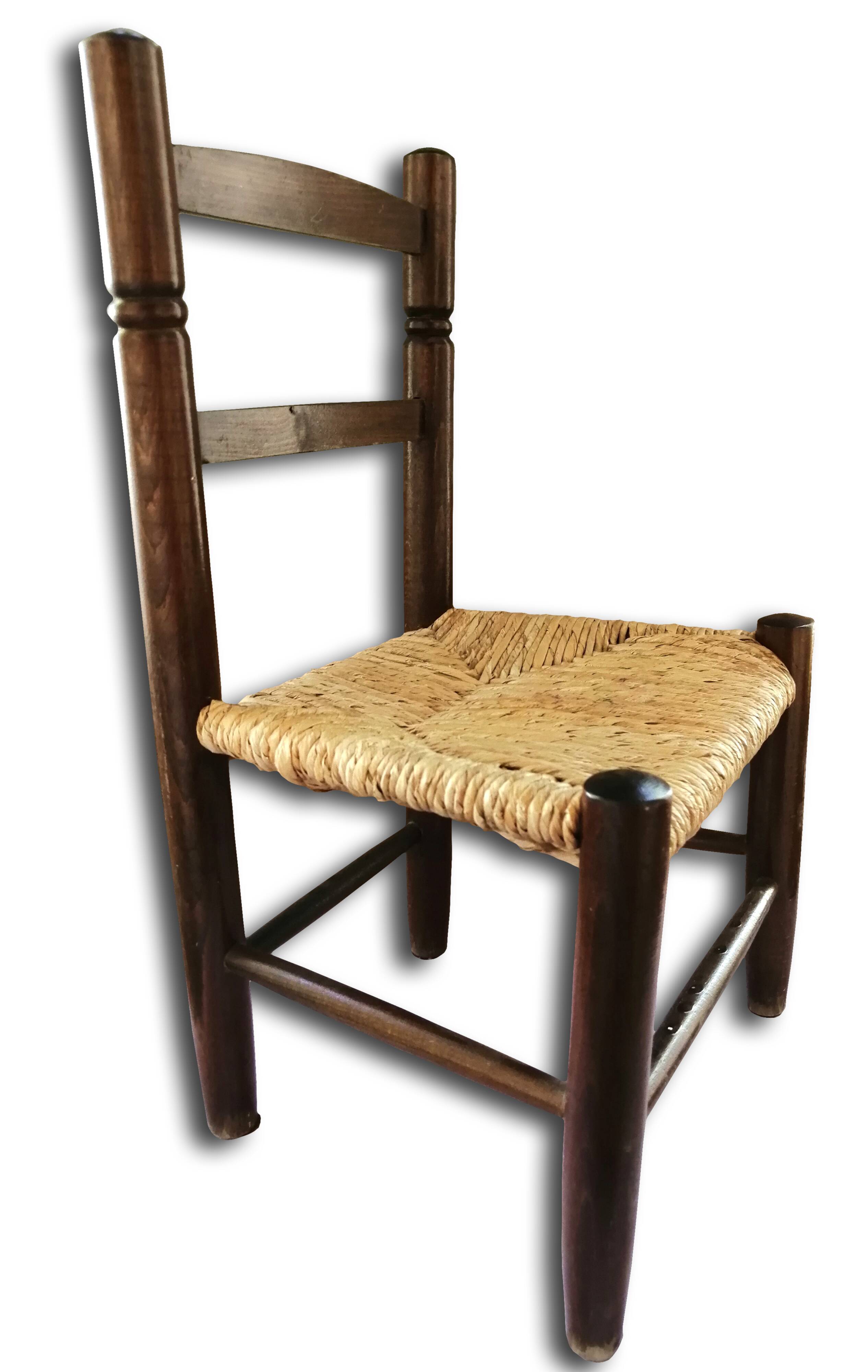 Vintage Mulched Wooden Chair For Children Selency