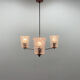 Vintage Chrome & Glass Chandelier, 1970's
