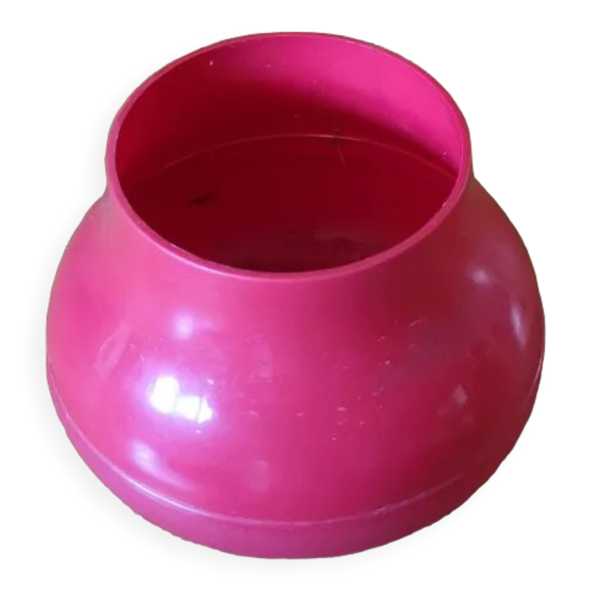 Vintage red plastic vase