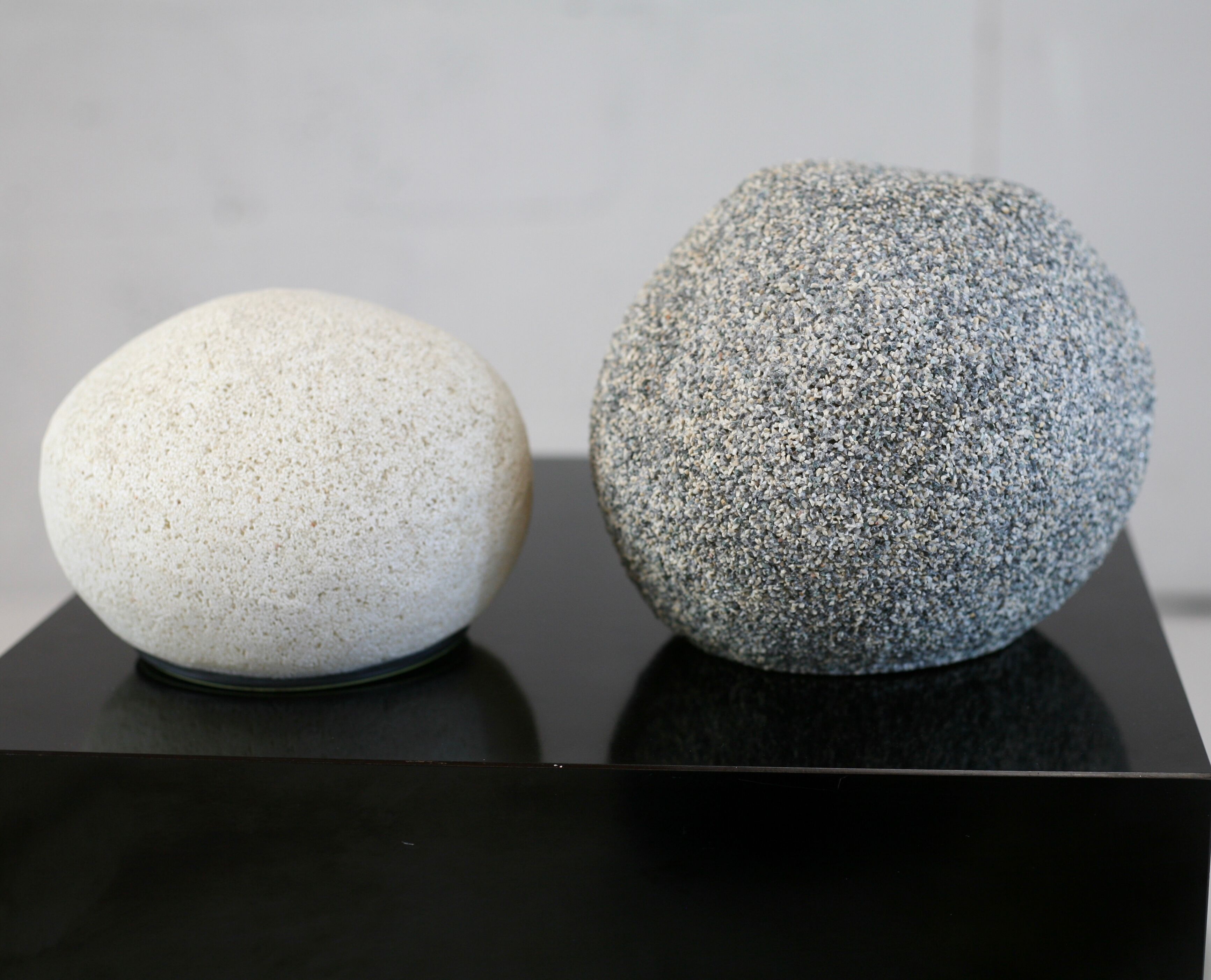 Pair of lamp "pebble". Resin. France, circa 1970