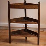 Small corner cabinet in oak, popular Burgundy work from the 19th century.