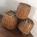 Lot of three matching pot covers