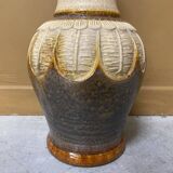 Large ecru and brown vase