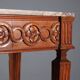 Antique neoclassical console in walnut with a marble top, 18th century.