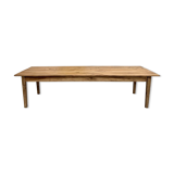 XXL solid walnut table with tapered legs