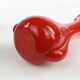 Mid-century modern vase, red glass, Poland, 1970s