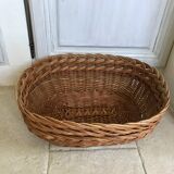 Oval woven wicker basket 52 cm