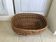 Oval woven wicker basket 52 cm