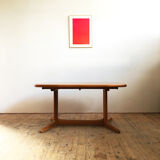 Oval danish mid-century extendable teak dining table by Rasmus, 1960s