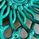 Green woven ceramic bowl Vallauris