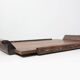 French Art Deco Cerused Oak Serving Tray with Raised Handles, 1920s