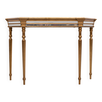 De Knudt Mirror Console Table Hollywood Regency Belgian 1970s