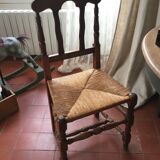 Lot of 8 old walnut chairs