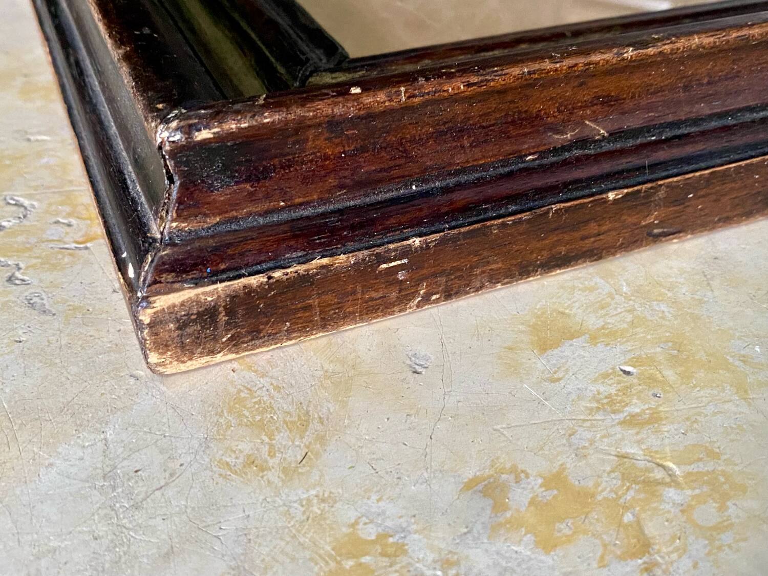 Antique wooden mirror