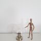 Vintage table lamp globe glass ball - 1990