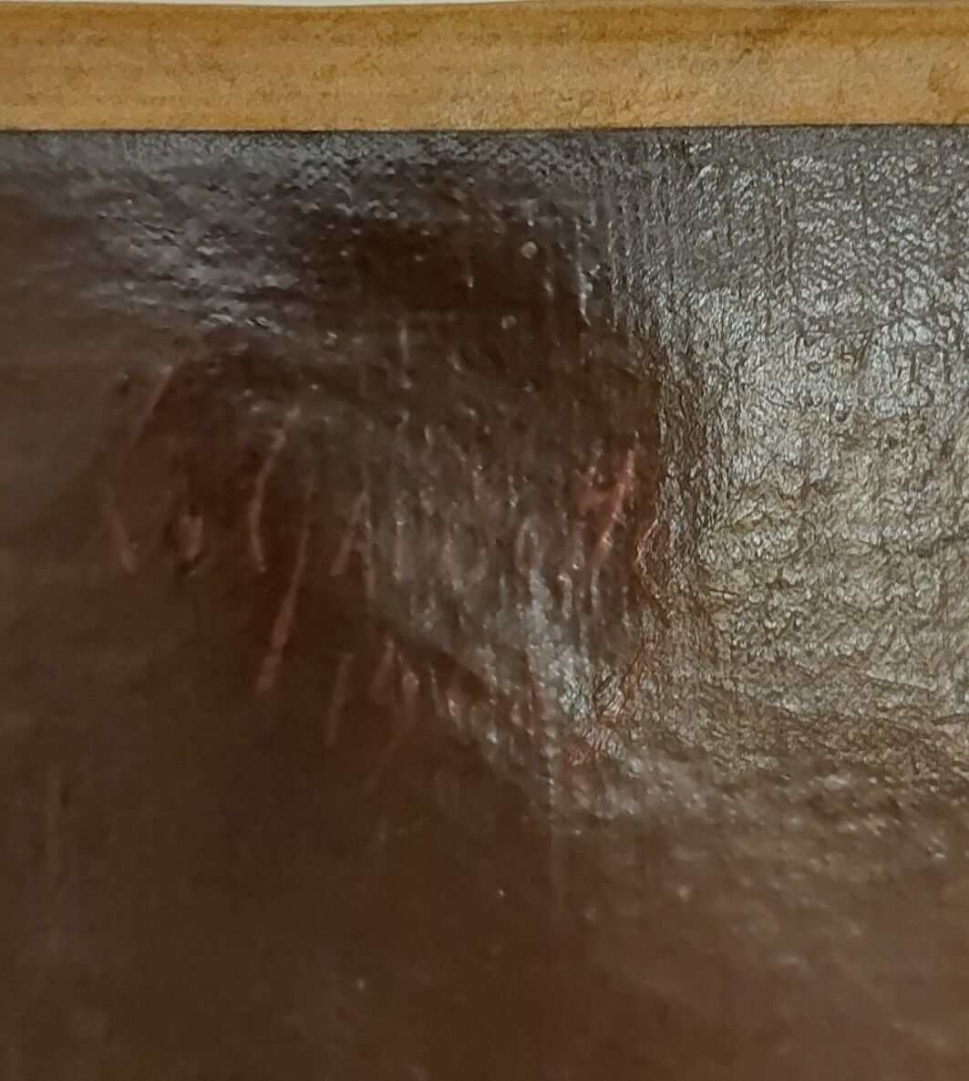 Portrait bearded man XlX the childcare sign