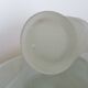 Frosted glass vase, made in Italy, decorated with apples and grapes