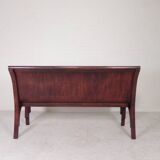 Cafe bench with curved plywood seat, 1990s