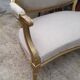 Two-seater bench wood fabric