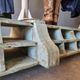Old industrial coat rack, wardrobe rack XXXL