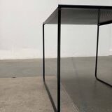 Postmodern perforated metal nesting side table from Ikea, 1980s.